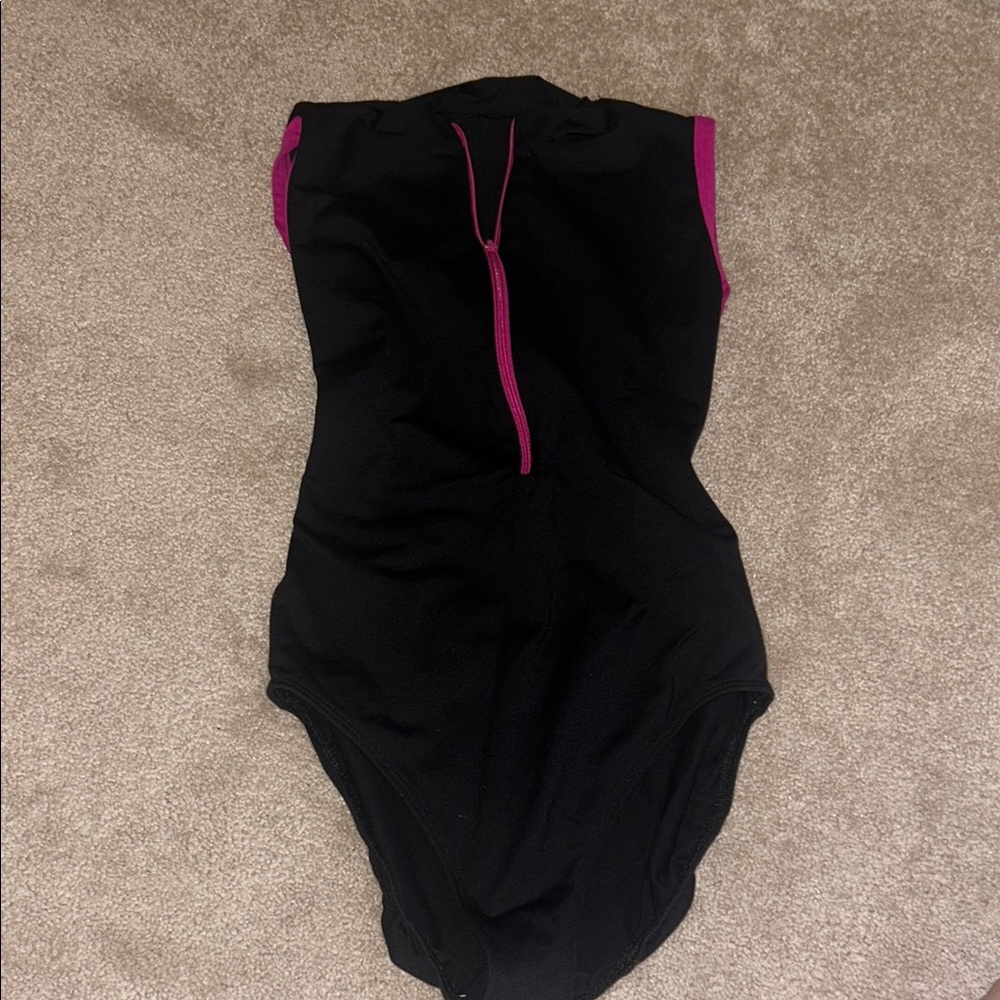 EUROTARD women’s black and pink leotard